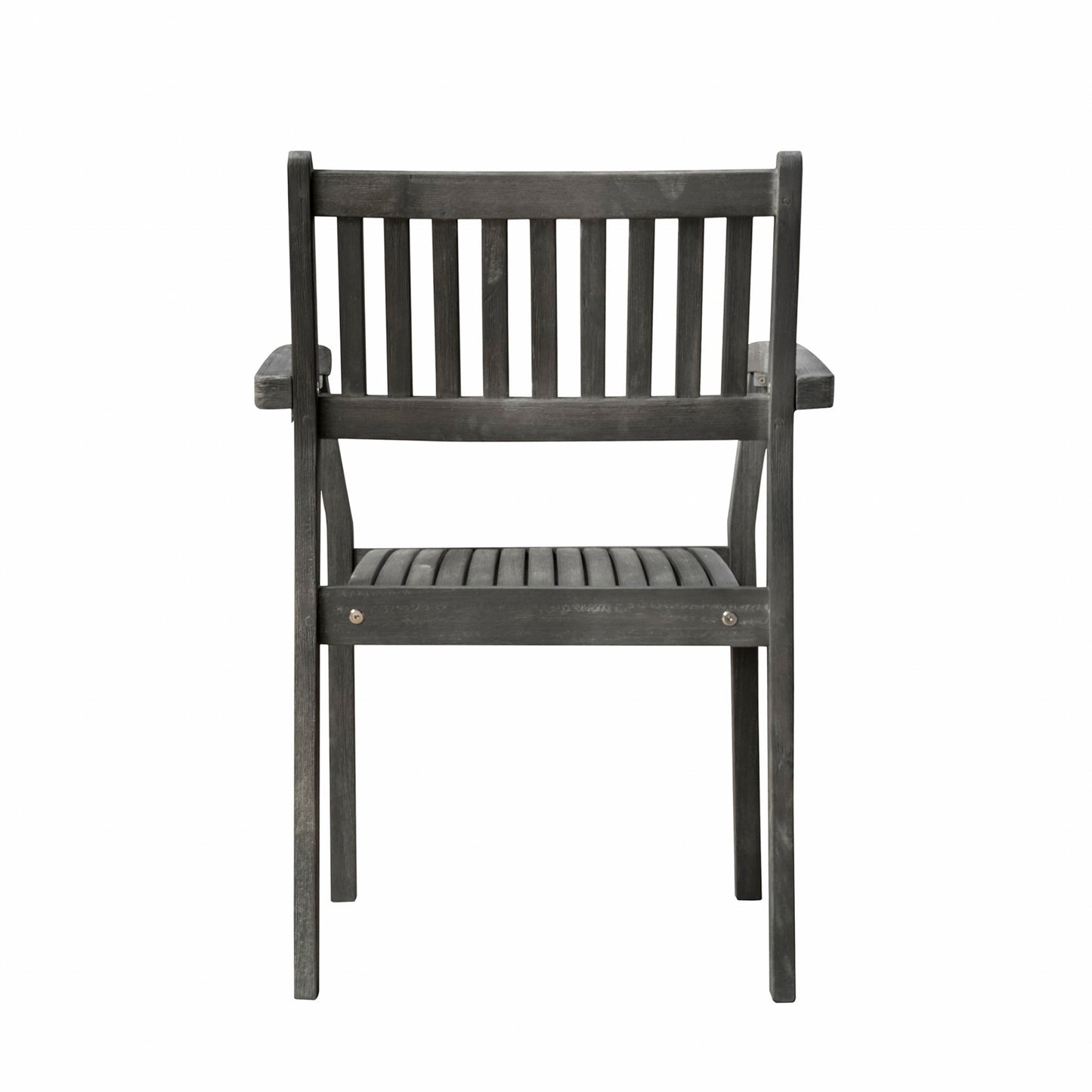 Set of Two Distressed Stacking Armchairs-2