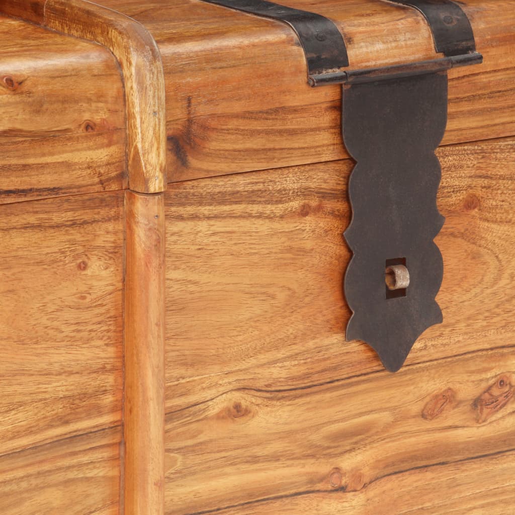 vidaXL Storage Chest Storage Trunk with Latch for Bedroom Solid Wood Acacia-3