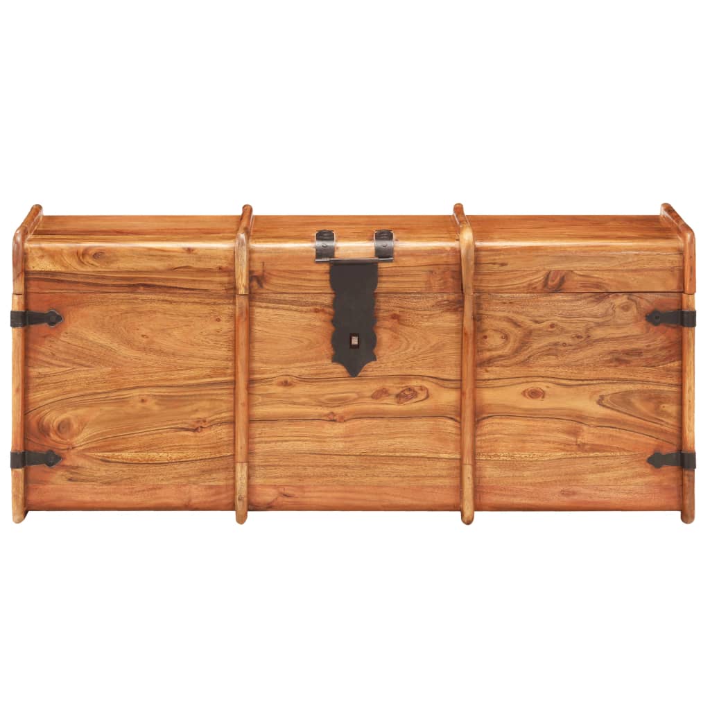vidaXL Storage Chest Storage Trunk with Latch for Bedroom Solid Wood Acacia-6