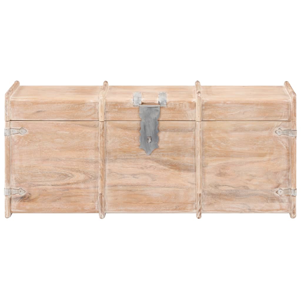 vidaXL Storage Chest Storage Trunk with Latch for Bedroom Solid Wood Acacia-10