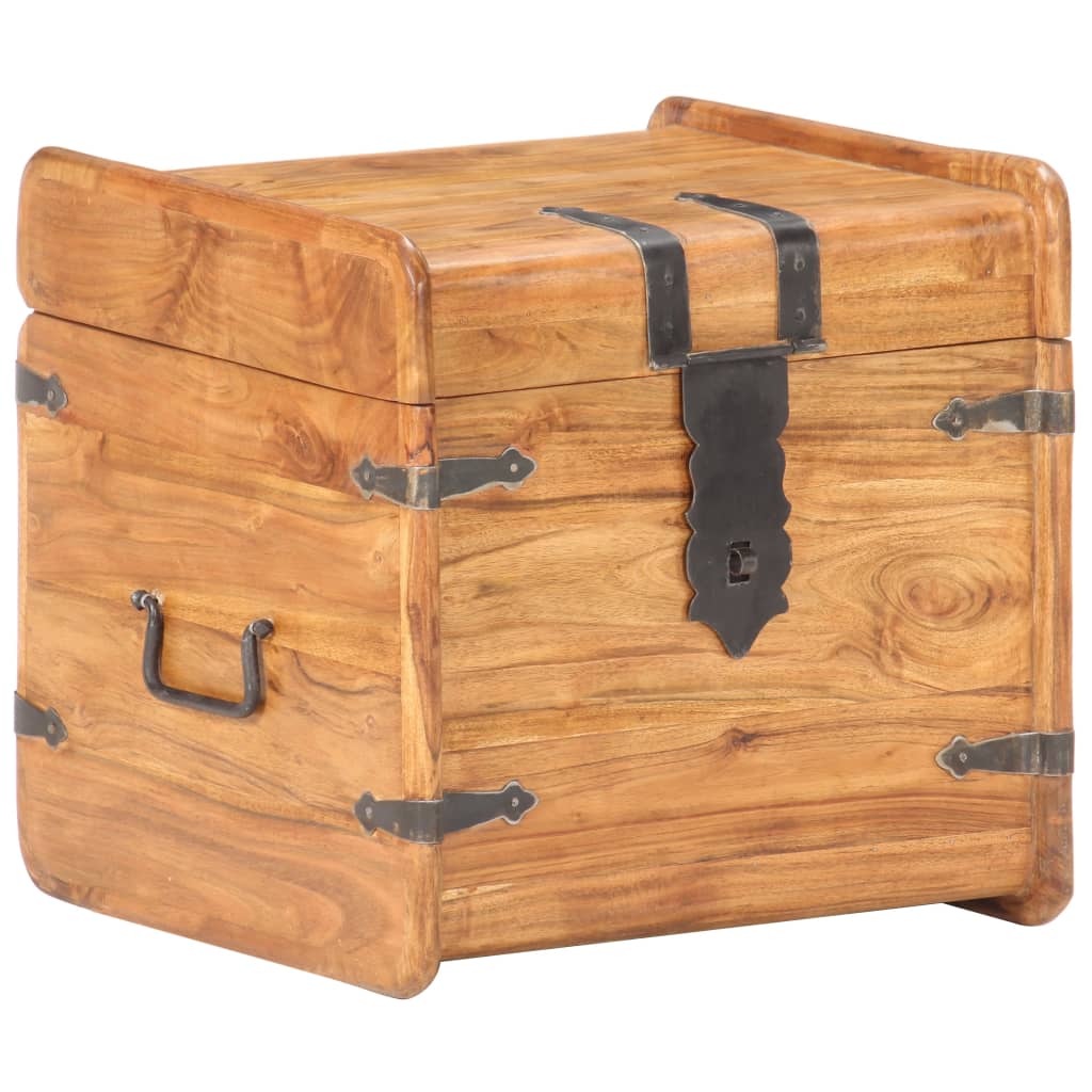vidaXL Storage Chest Storage Trunk with Latch for Bedroom Solid Wood Acacia-13