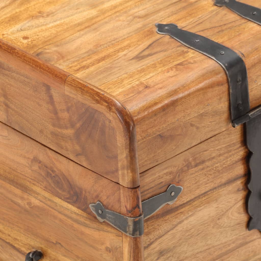 vidaXL Storage Chest Storage Trunk with Latch for Bedroom Solid Wood Acacia-15