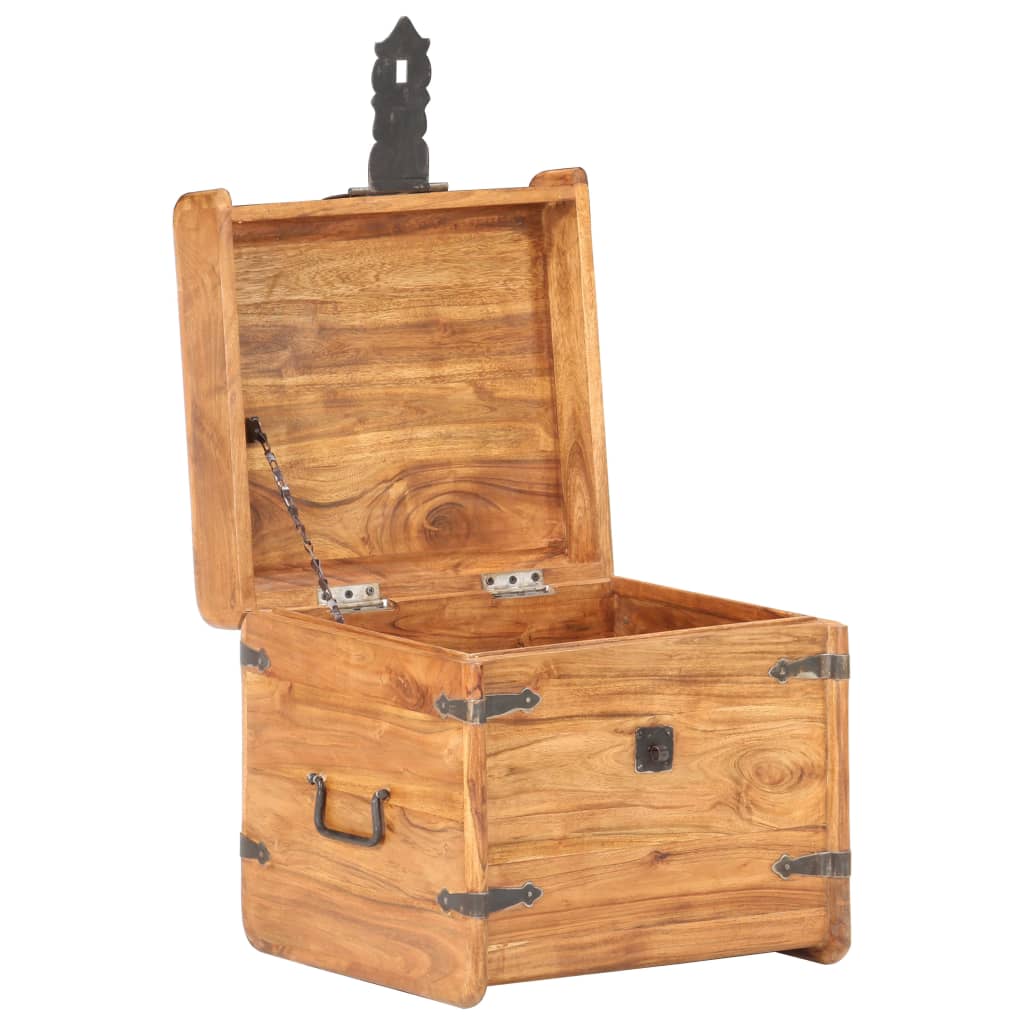 vidaXL Storage Chest Storage Trunk with Latch for Bedroom Solid Wood Acacia-17