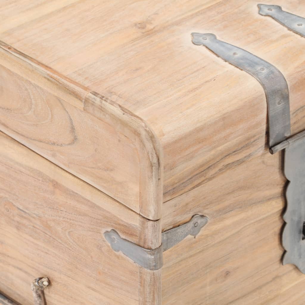vidaXL Storage Chest Storage Trunk with Latch for Bedroom Solid Wood Acacia-2