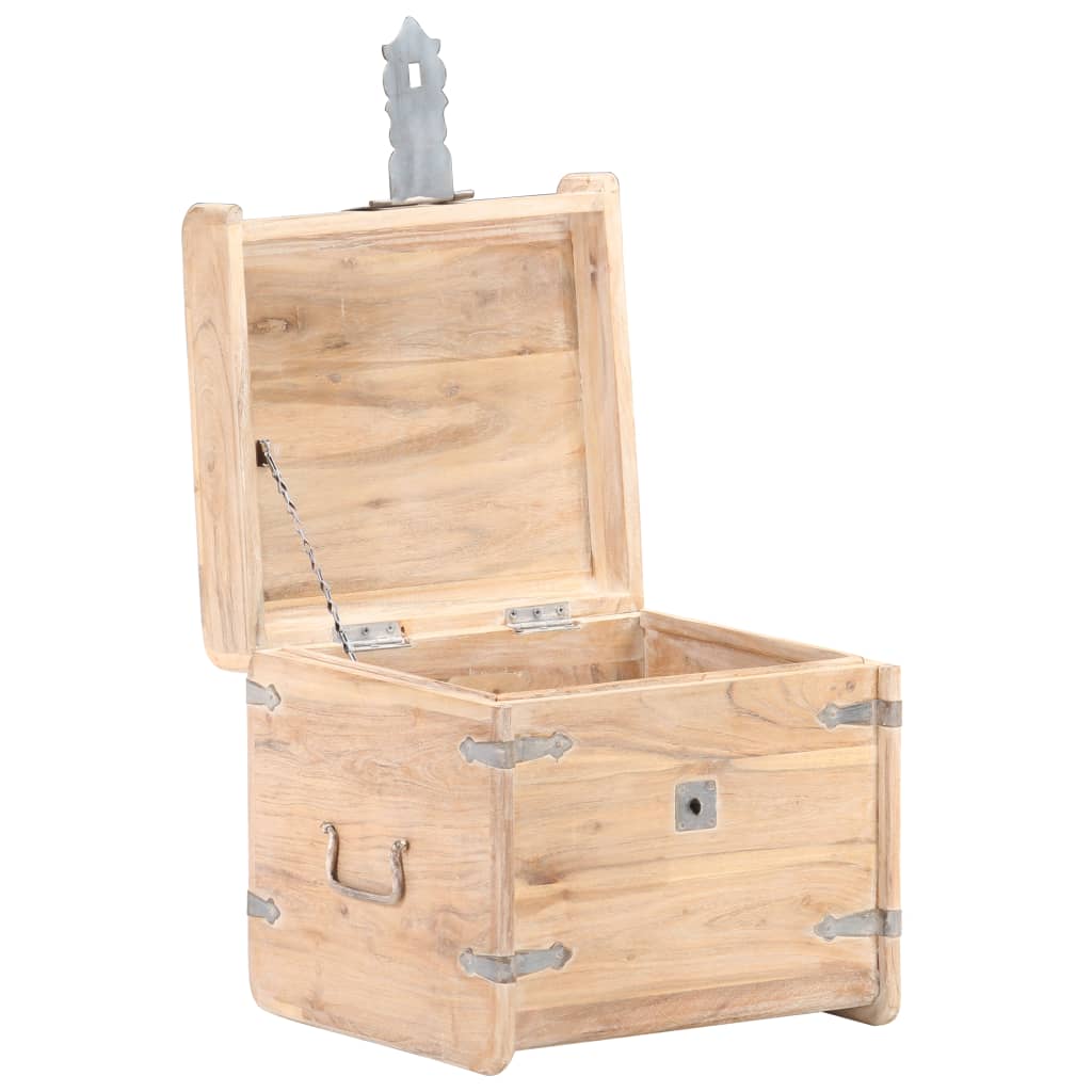 vidaXL Storage Chest Storage Trunk with Latch for Bedroom Solid Wood Acacia-4