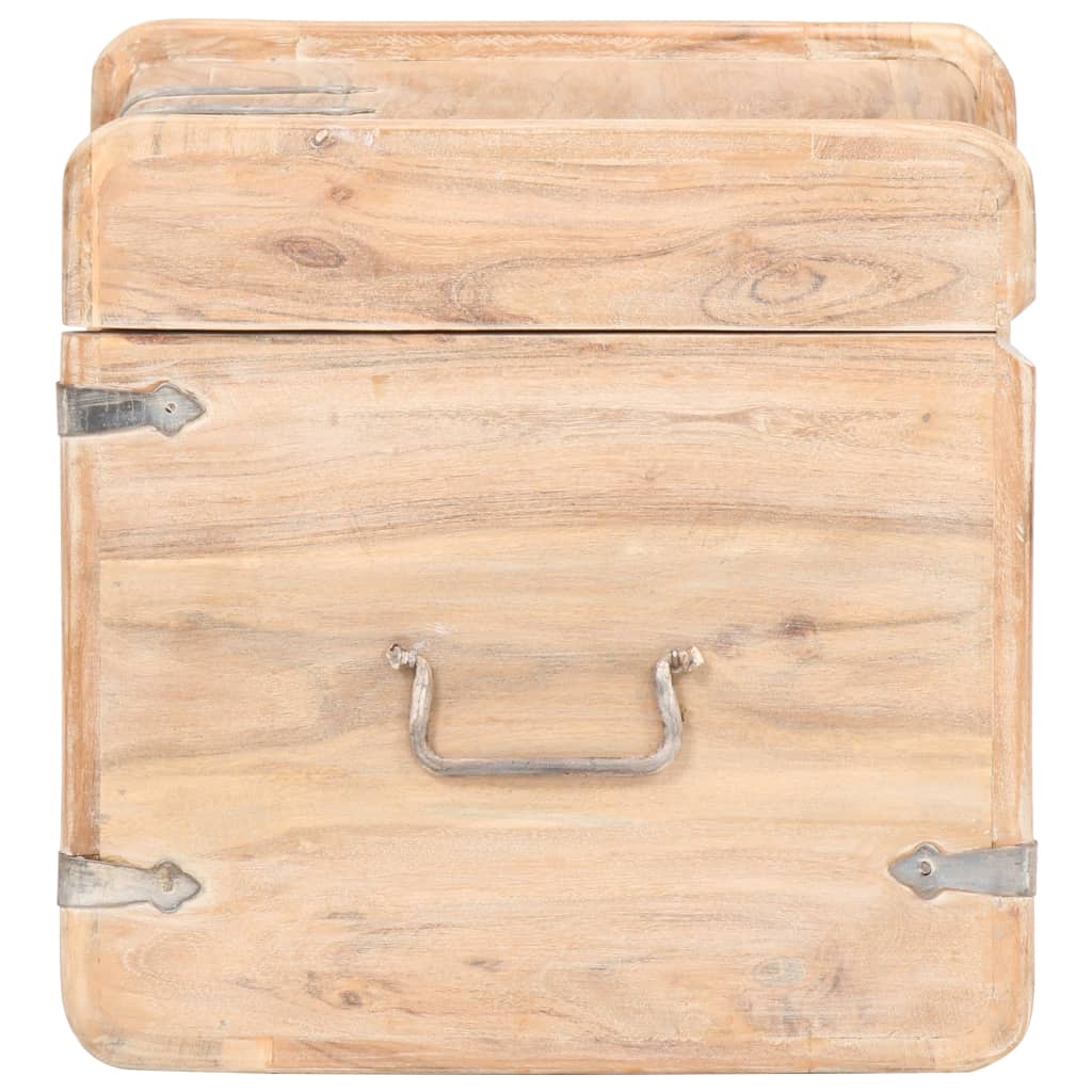 vidaXL Storage Chest Storage Trunk with Latch for Bedroom Solid Wood Acacia-20