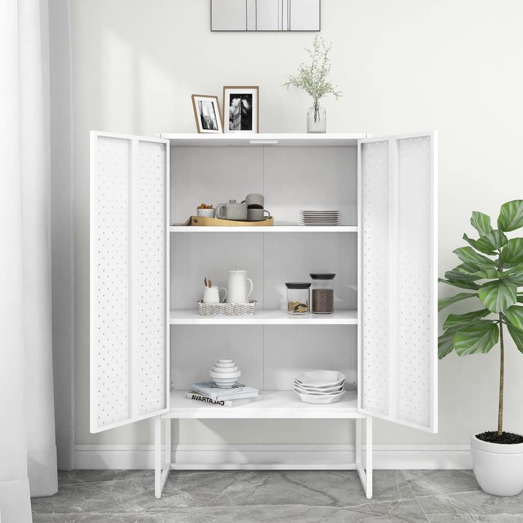 vidaXL Storage Cabinet Sideboard Cabinet for Entryway Bedroom Office Steel-5