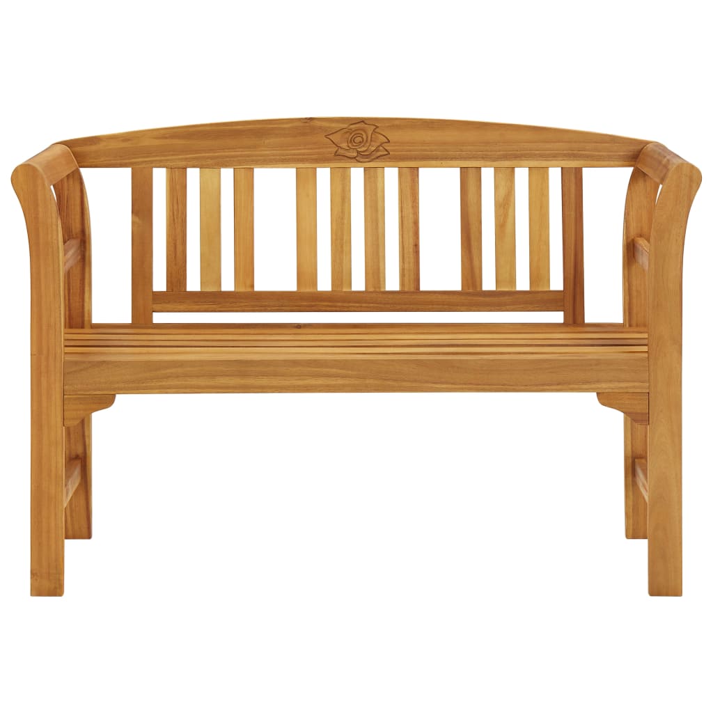 vidaXL Outdoor Patio Bench Garden Park Bench with Armrests Solid Wood Acacia-5