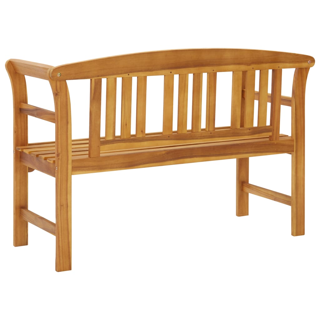 vidaXL Outdoor Patio Bench Garden Park Bench with Armrests Solid Wood Acacia-13