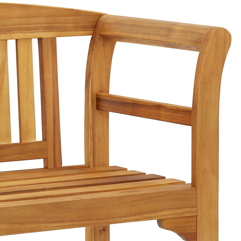 vidaXL Outdoor Patio Bench Garden Park Bench with Armrests Solid Wood Acacia-15