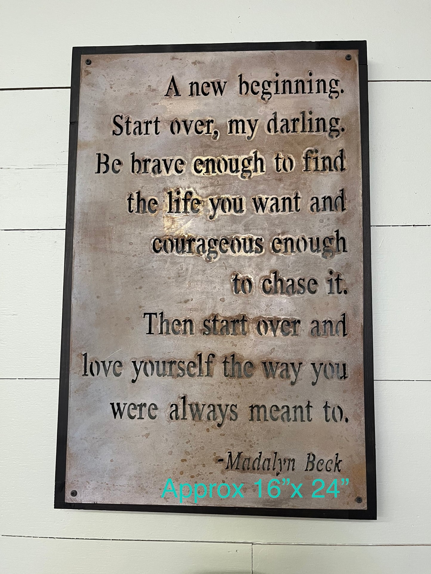 Sign - A New Beginning - Be brave