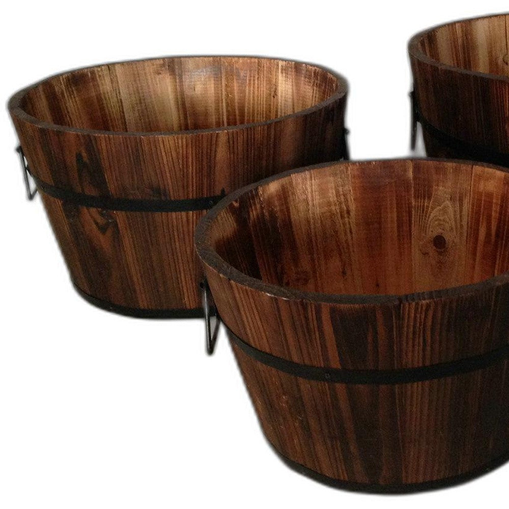 1 x 15 x 1 Brown Wood Garden Planter 3 Piece-3