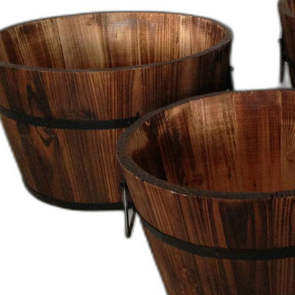 1 x 15 x 1 Brown Wood Garden Planter 3 Piece-4