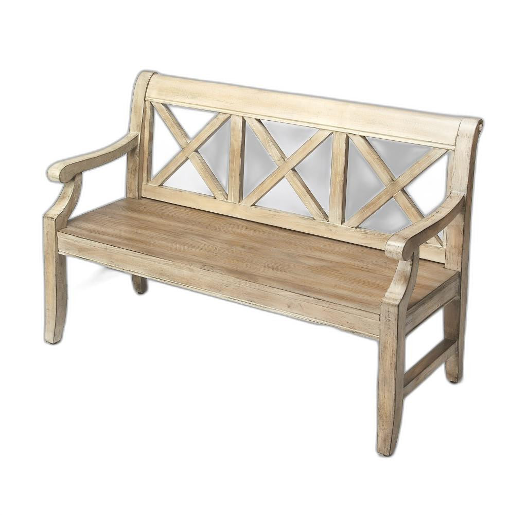 Gray Driftwood Finish Bench-1