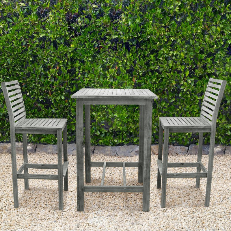 Distressed Bar Chair with Horizontal Slats-2