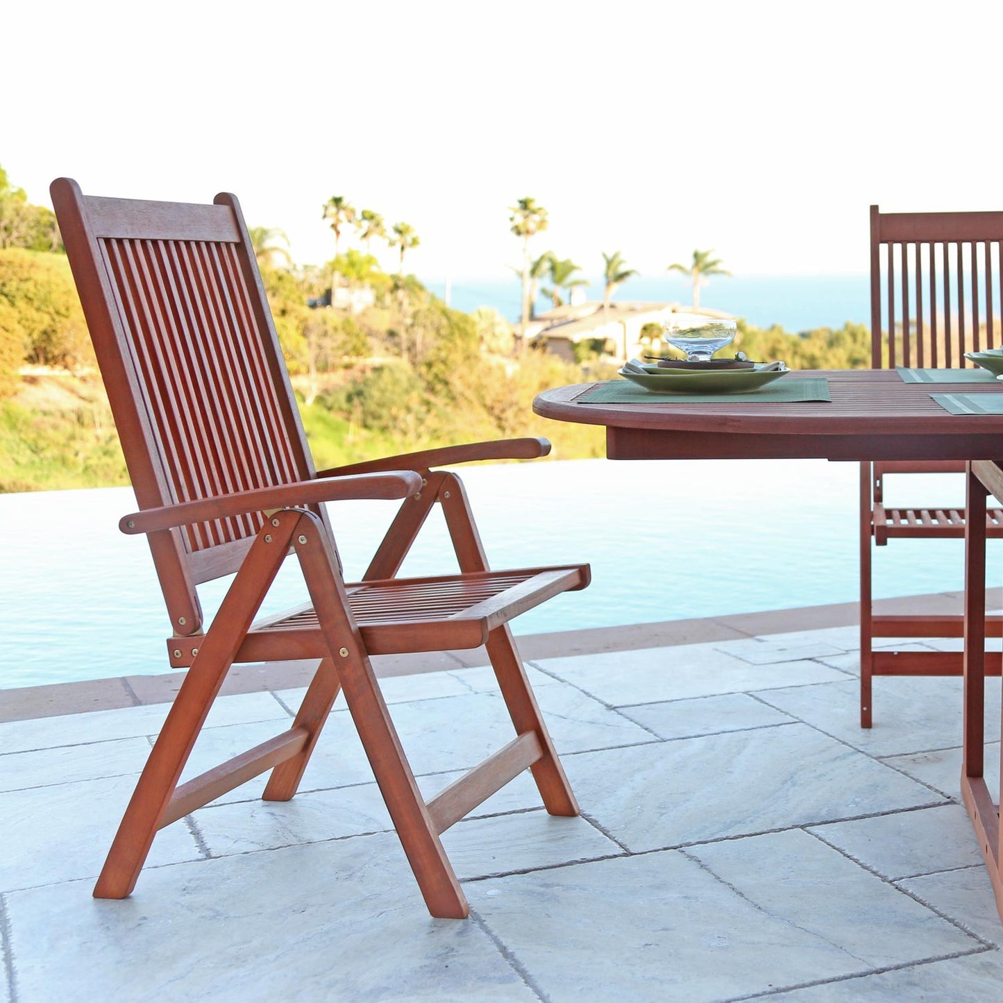 Brown Outdoor Reclining Chair-1