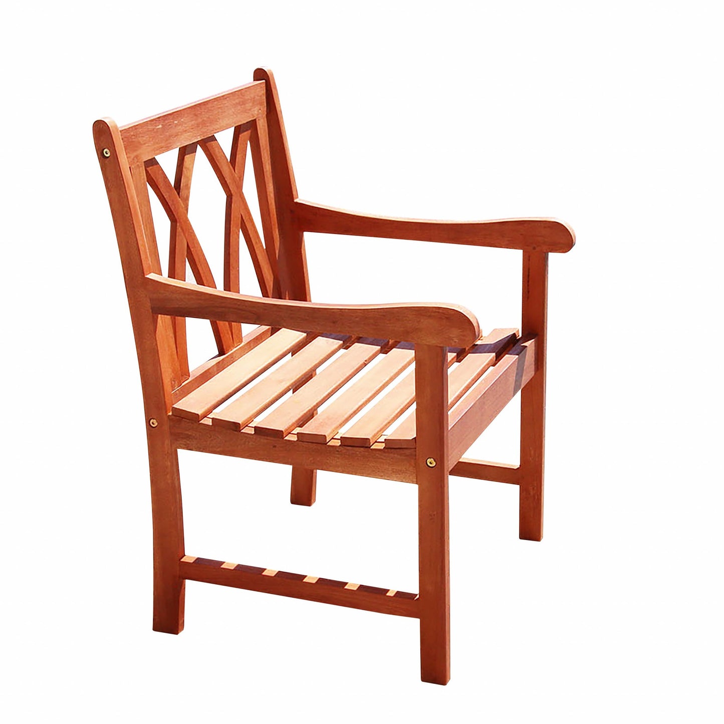 Brown Dining Armchair with Diagonal Back-3