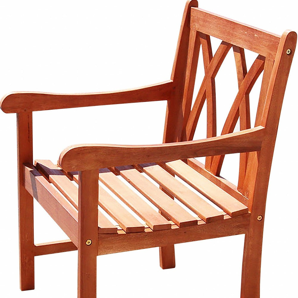 Brown Dining Armchair with Diagonal Back-4