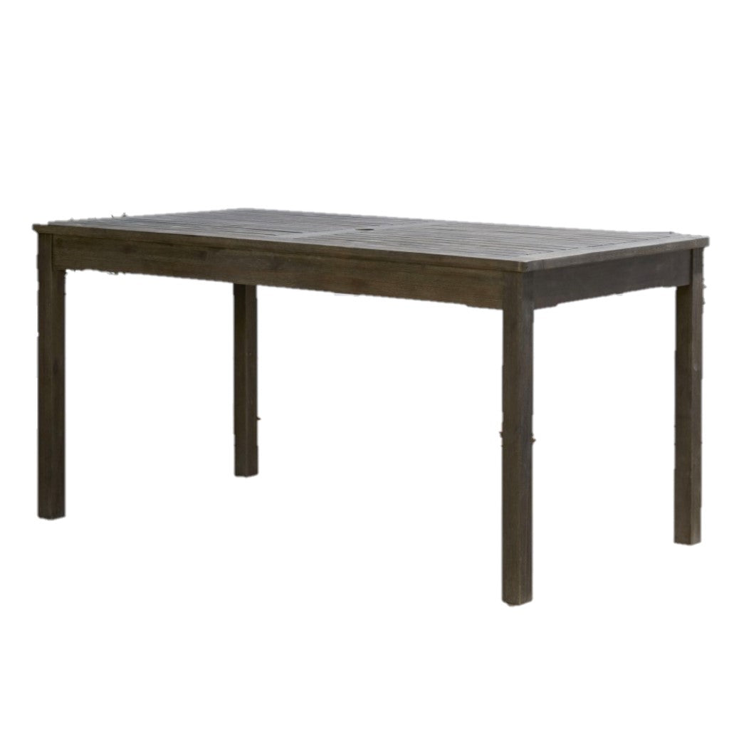 Distressed Grey Dining Table with Straight Legs-4