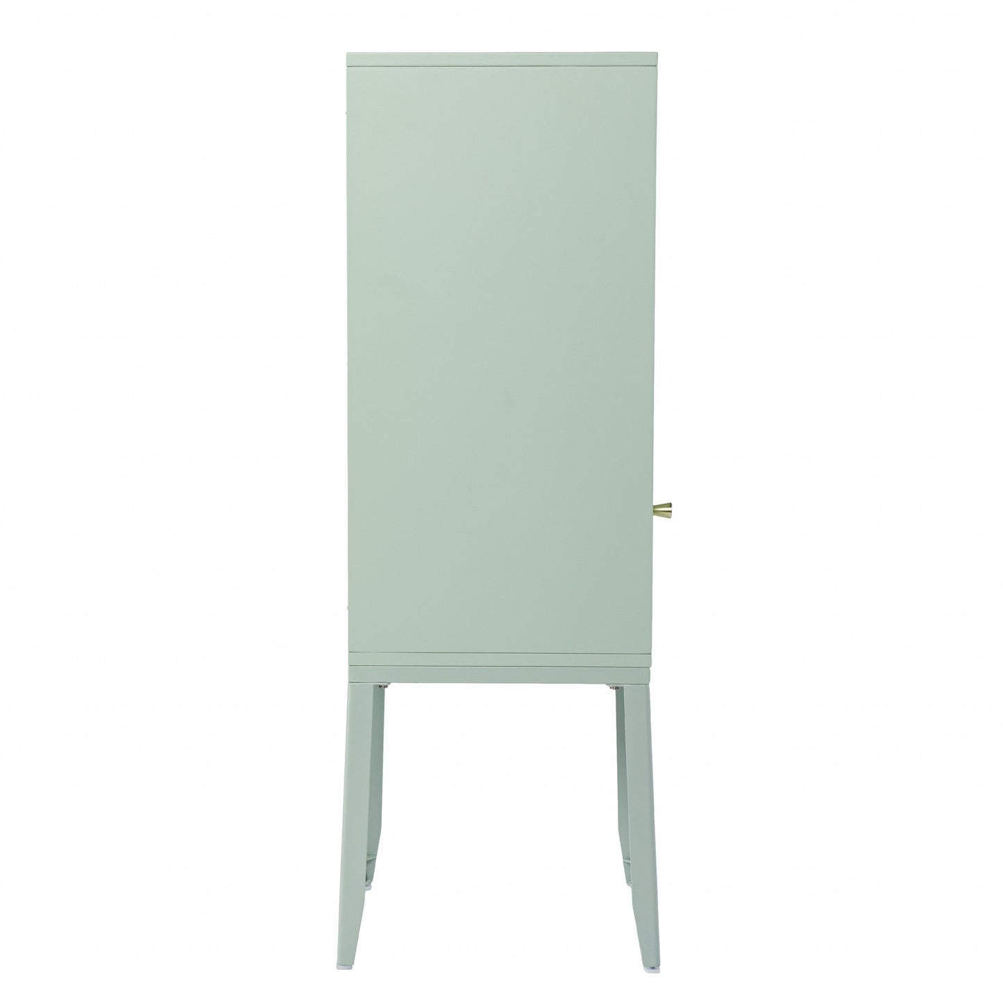 Pale Green Crosshatch Accent Storage Cabinet-5