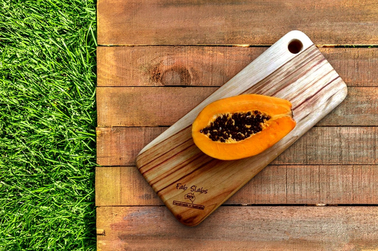 Natural Rounded Rectangle Narrow Anti-Bacterial Cutting Board-2