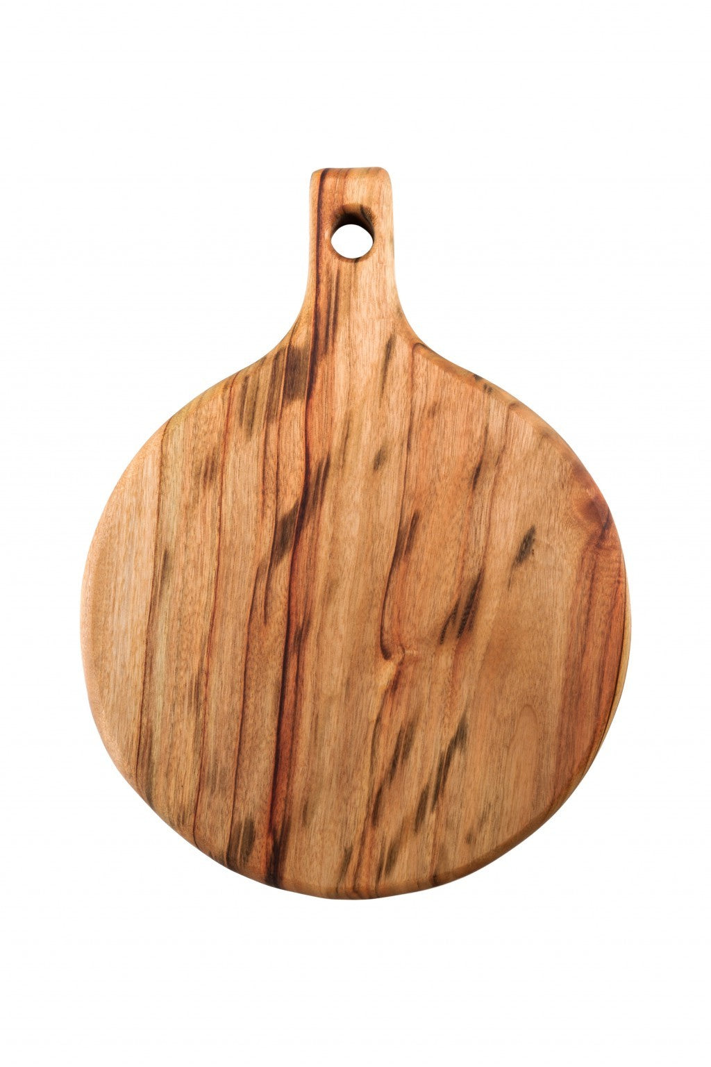 Natural Laurel Wood Anti Bacterial Round Pizza Paddle Board-2