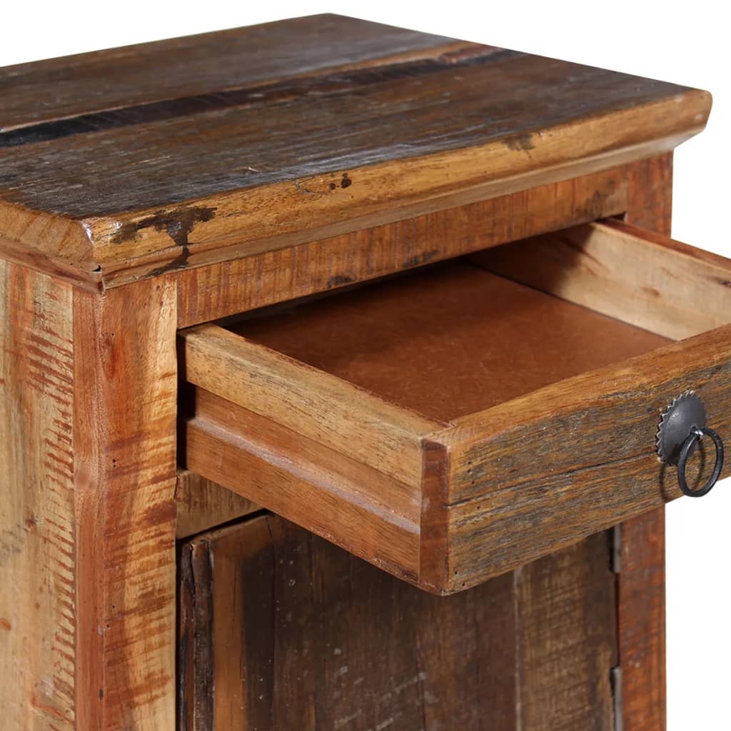 vidaXL Nightstand Solid Acacia Reclaimed Wood