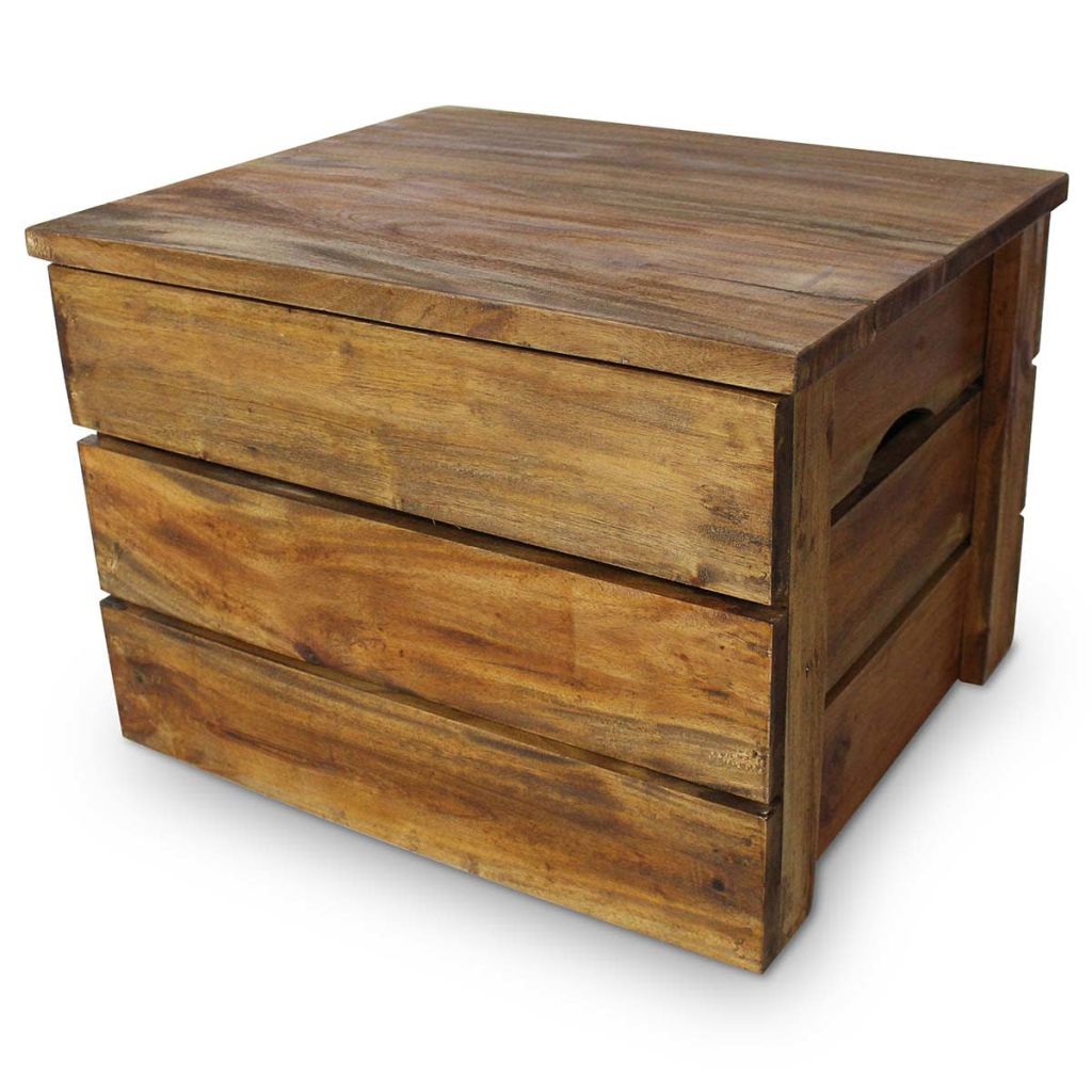 vidaXL Storage Crate Set 2 Pieces Solid Reclaimed Wood-3