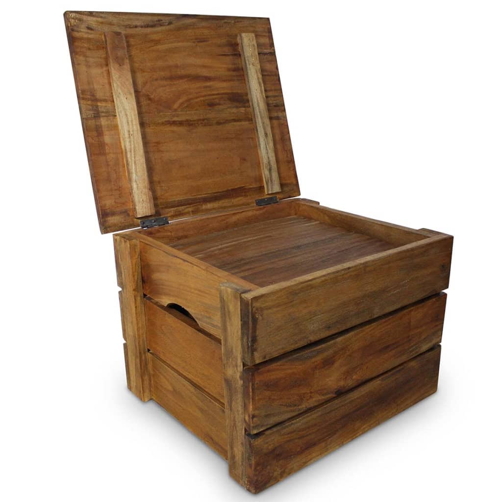 vidaXL Storage Crate Set 2 Pieces Solid Reclaimed Wood-4