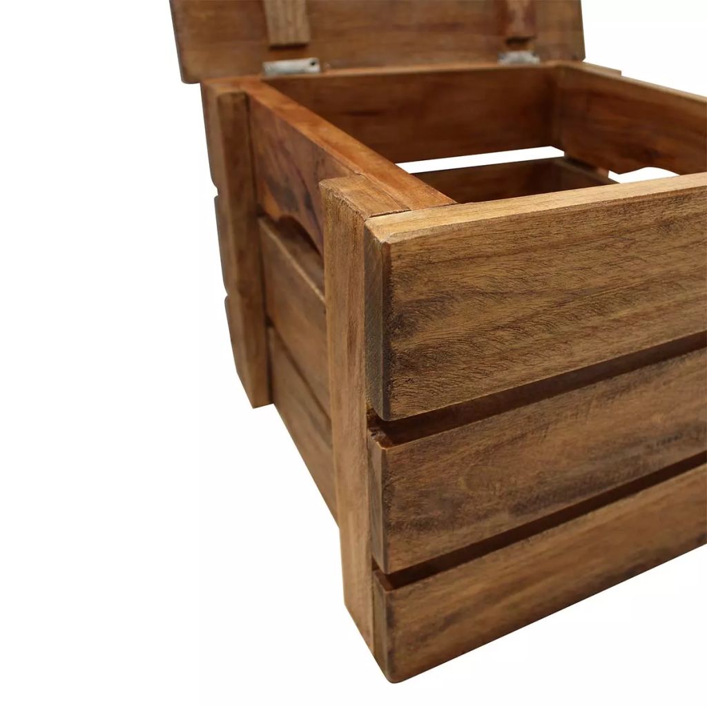 vidaXL Storage Crate Set 2 Pieces Solid Reclaimed Wood-5