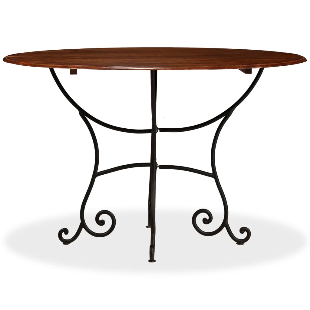 vidaXL Dining Table Solid Acacia Wood with Sheesham Finish 47.2"x29.9"