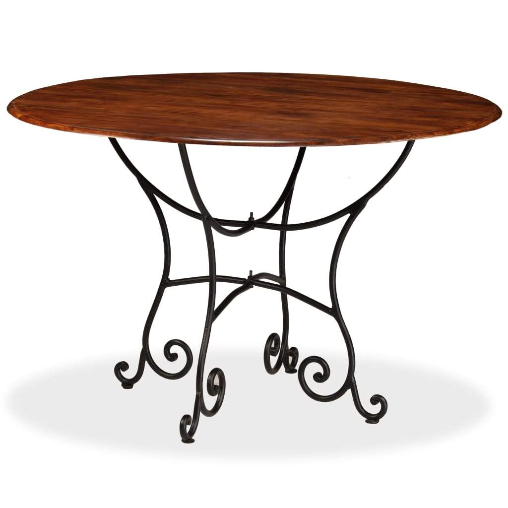 vidaXL Dining Table Solid Acacia Wood with Sheesham Finish 47.2"x29.9"