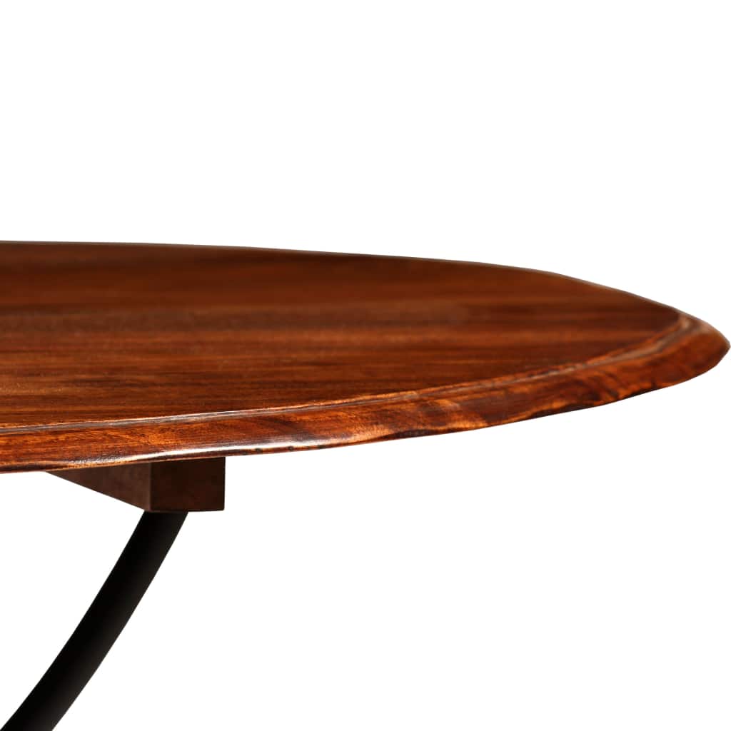 vidaXL Dining Table Solid Acacia Wood with Sheesham Finish 47.2"x29.9"