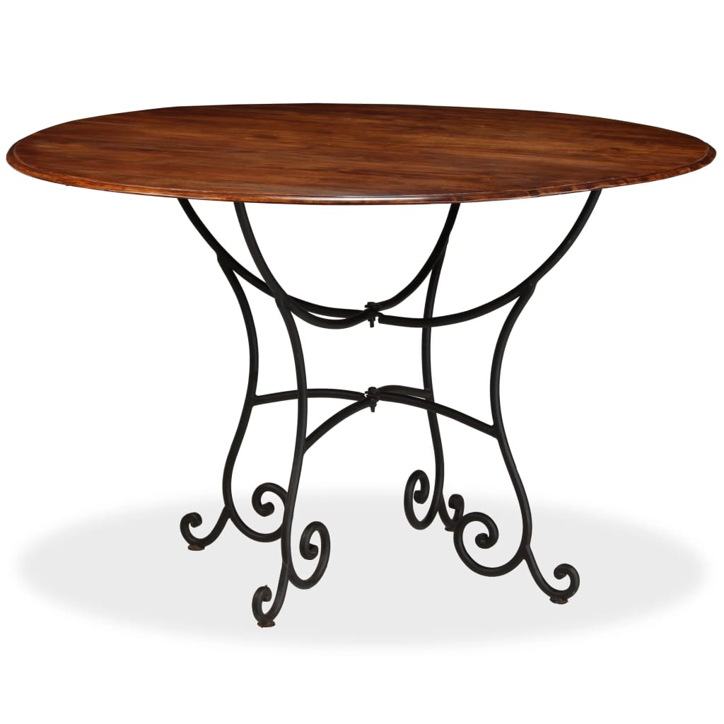 vidaXL Dining Table Solid Acacia Wood with Sheesham Finish 47.2"x29.9"