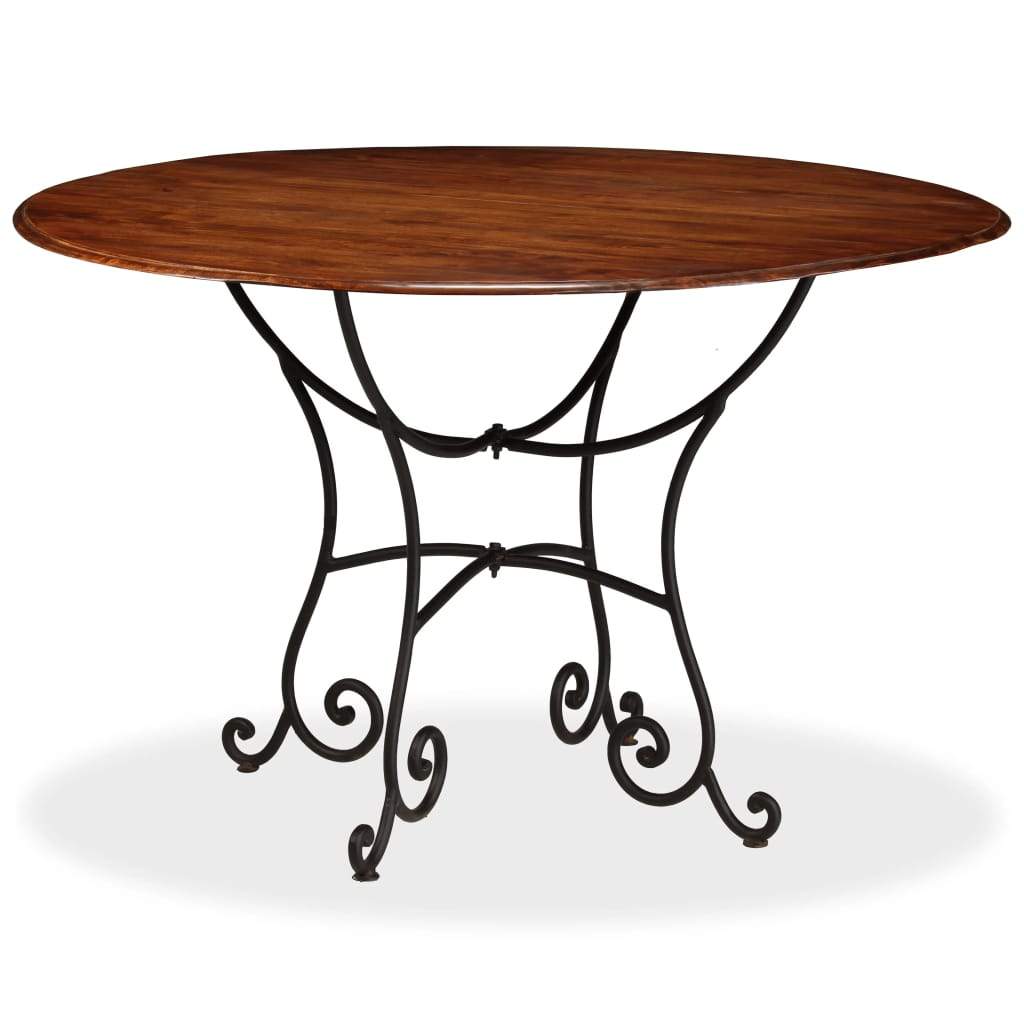 vidaXL Dining Table Solid Acacia Wood with Sheesham Finish 47.2"x29.9"
