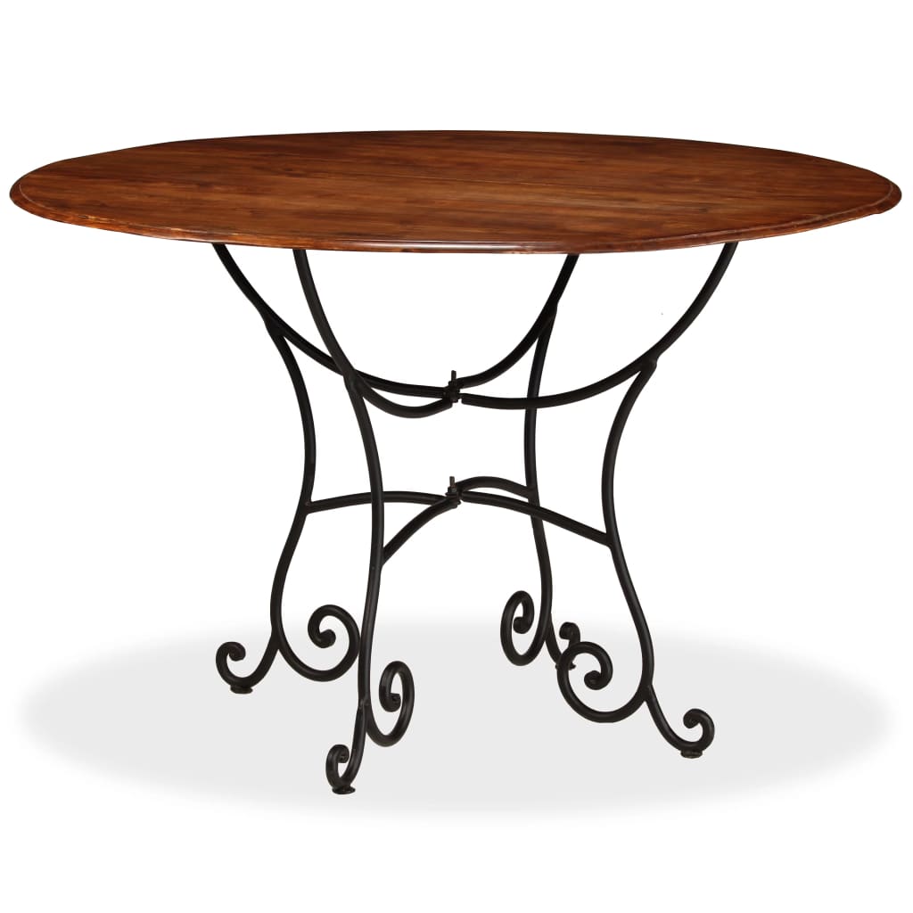 vidaXL Dining Table Solid Acacia Wood with Sheesham Finish 47.2"x29.9"