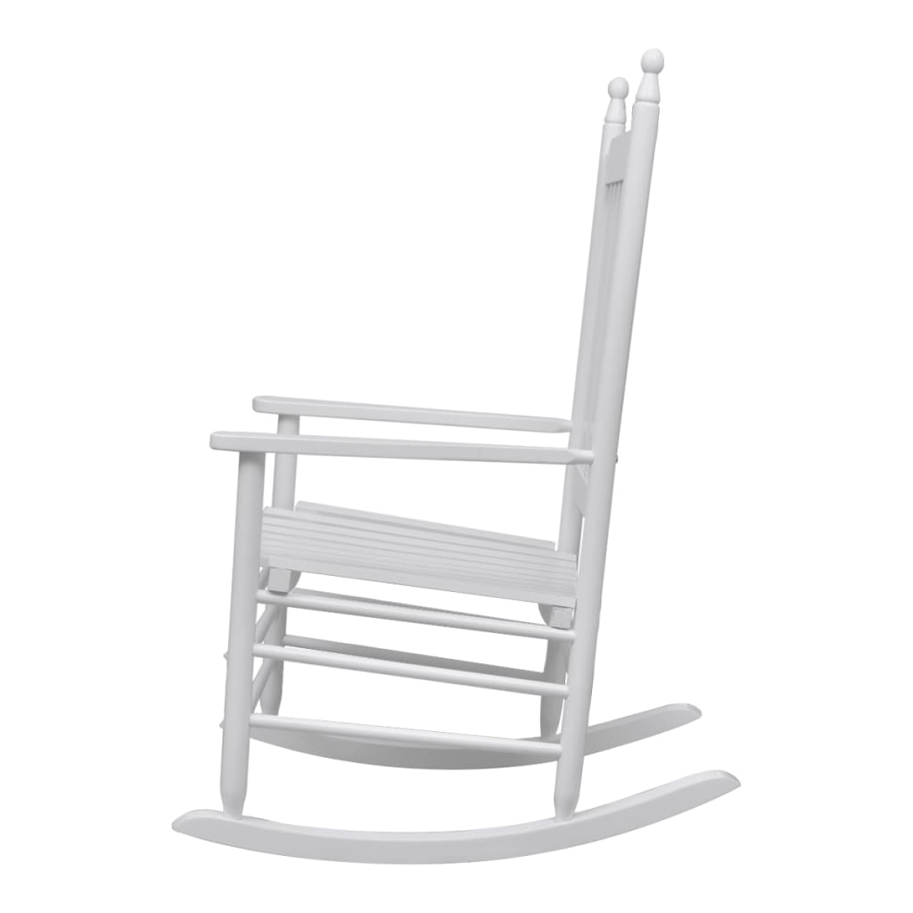 vidaXL Rocking Chair with Curved Seat Poplar Wood Armchair Wooden Multi Colors