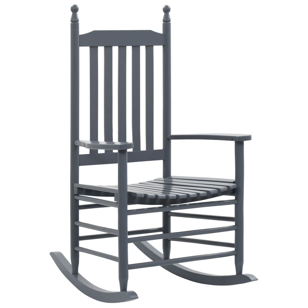 vidaXL Rocking Chair with Curved Seat Poplar Wood Armchair Wooden Multi Colors