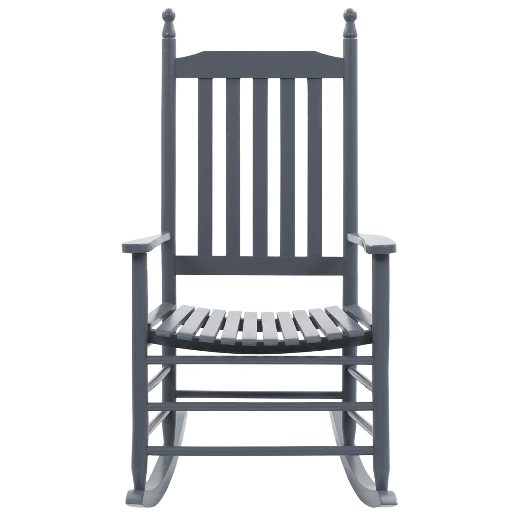 vidaXL Rocking Chair with Curved Seat Poplar Wood Armchair Wooden Multi Colors
