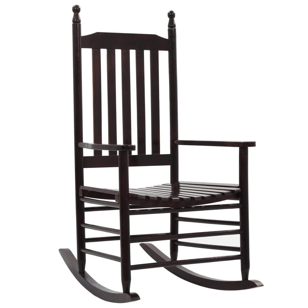 vidaXL Rocking Chair with Curved Seat Poplar Wood Armchair Wooden Multi Colors
