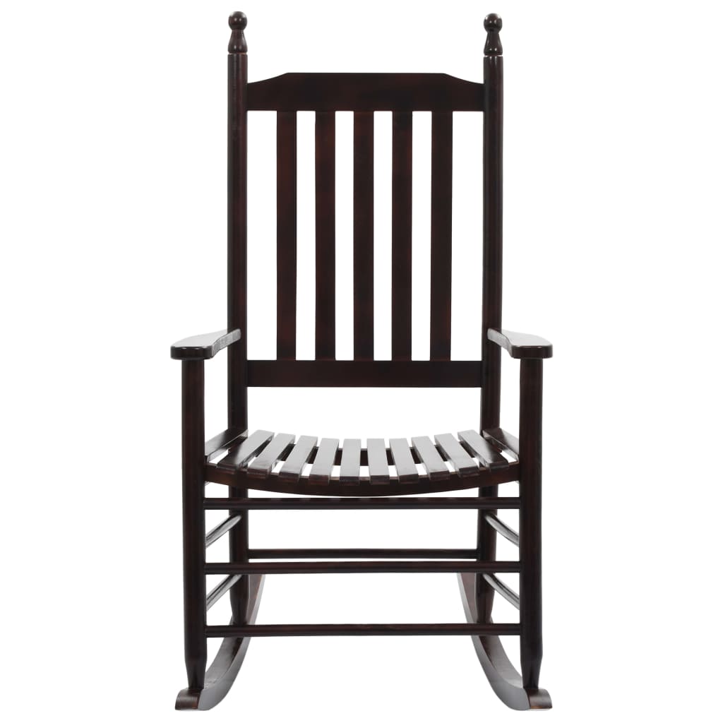 vidaXL Rocking Chair with Curved Seat Poplar Wood Armchair Wooden Multi Colors