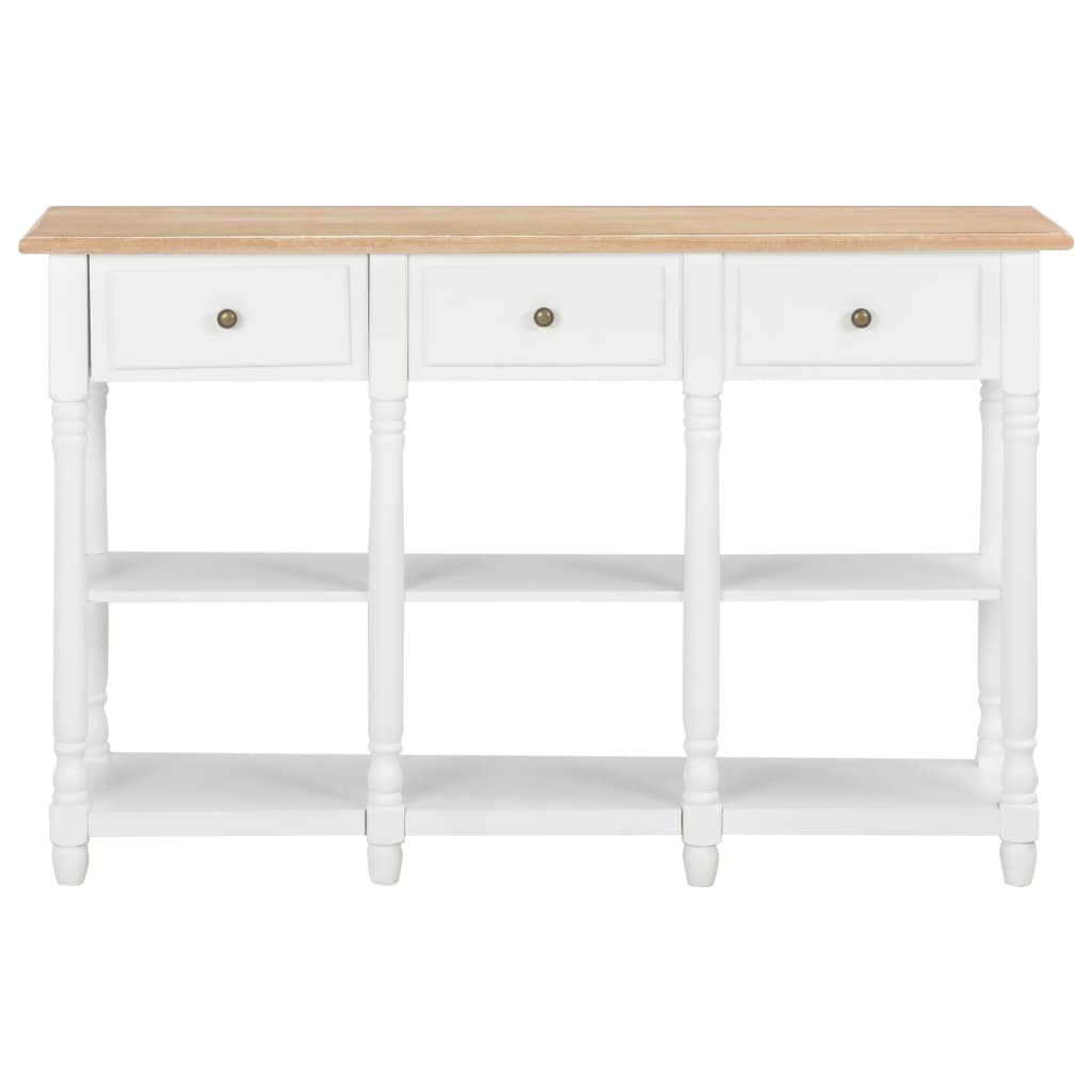 vidaXL Console Table MDF Side Hallway Drawer Living Room Table Multi Colors-4