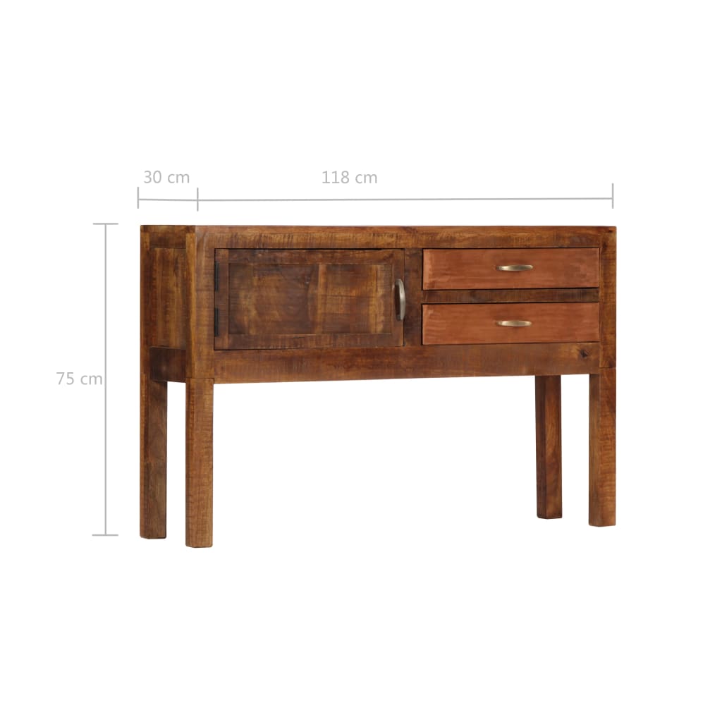 vidaXL Sideboard 46.5"x11.8"x29.5" Solid Mango Wood