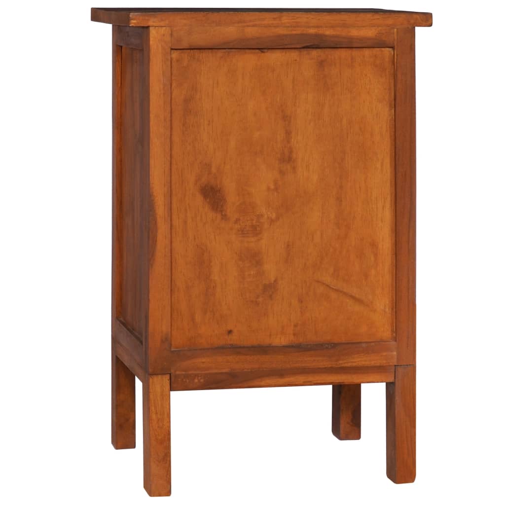 vidaXL Bedside Cabinet Solid Teak Wood Nightstand Bed Side Table 2/3 Drawer