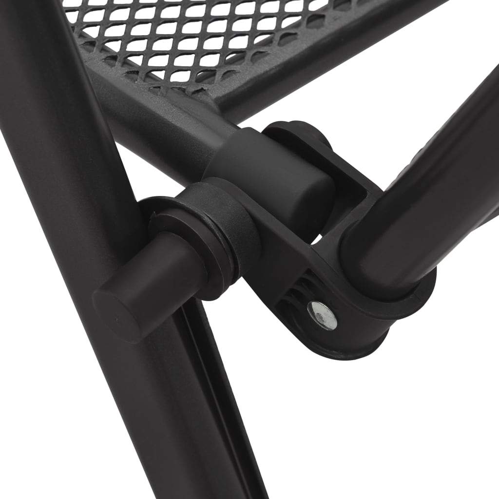 vidaXL Folding Mesh Chairs 4 pcs Steel Anthracite