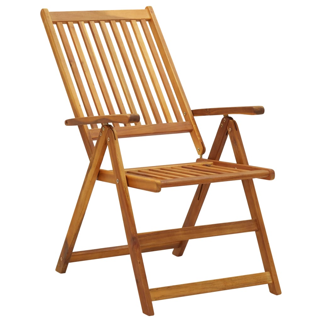 vidaXL 2/3x Solid Acacia Wood Garden Reclining Chair Outdoor Patio Seating