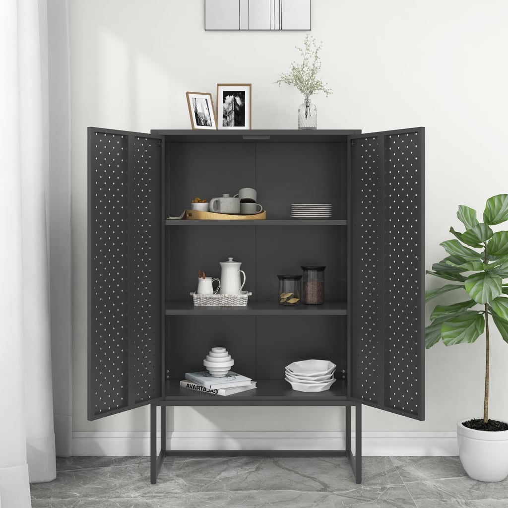 vidaXL Highboard Steel Home Indoor Living Room Cabinet Furniture Multi Colors