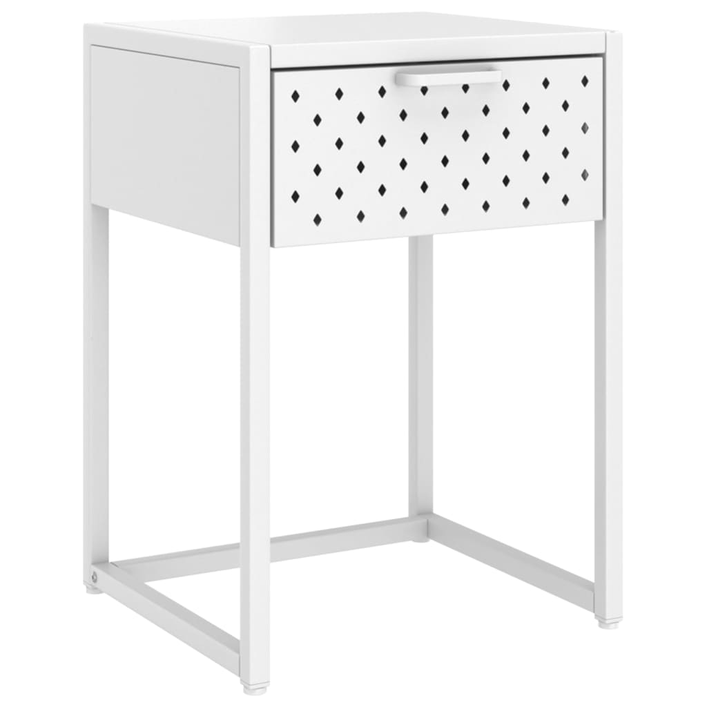 vidaXL Nightstand Steel Home Indoor Bed Stand Cabinet Furniture Multi Colors-4