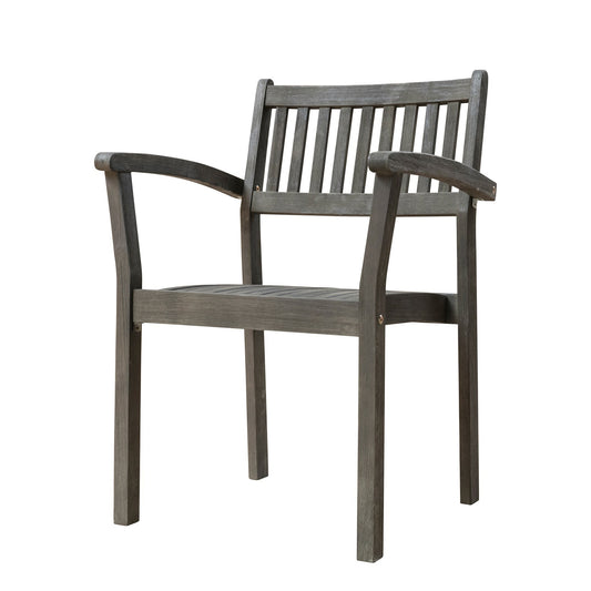 Set of Two Distressed Stacking Armchairs-0