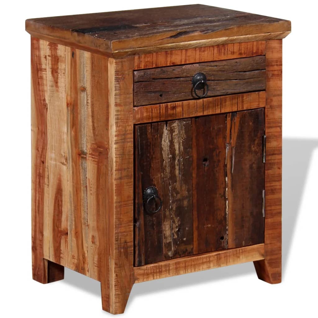 vidaXL Nightstand Solid Acacia Reclaimed Wood-0